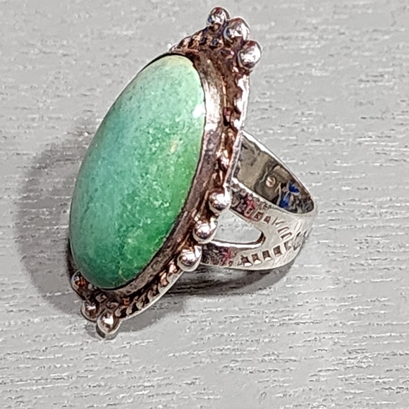 Vintage Sterling silver Native American ring size 6 turquoise fine jewelry - Picture 4 of 7
